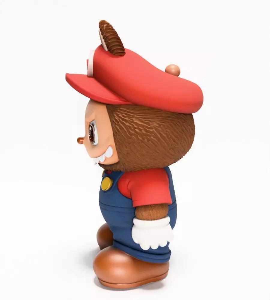 Mario Bros Labubu Pop Mart Kasing Lung toy 3D print model_6