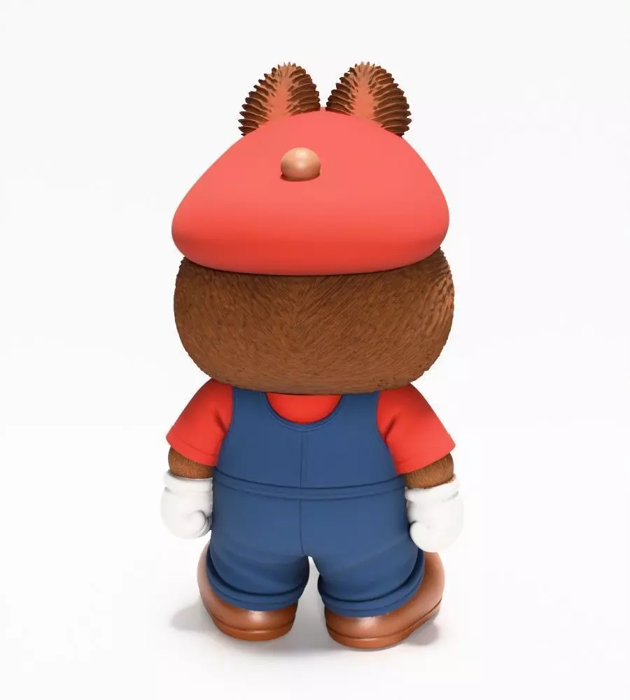 Mario Bros Labubu Pop Mart Kasing Lung toy 3D print model_12