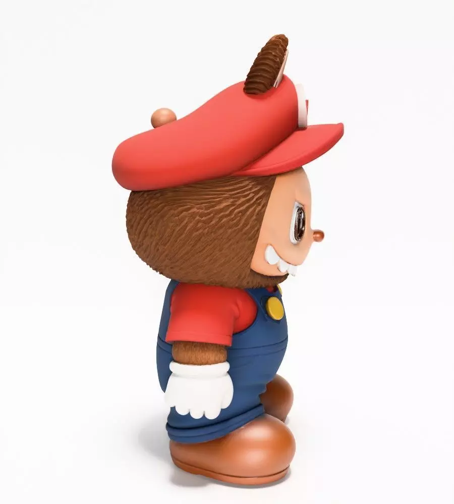 Mario Bros Labubu Pop Mart Kasing Lung toy 3D print model_17