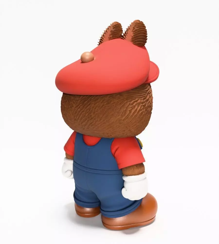 Mario Bros Labubu Pop Mart Kasing Lung toy 3D print model_14