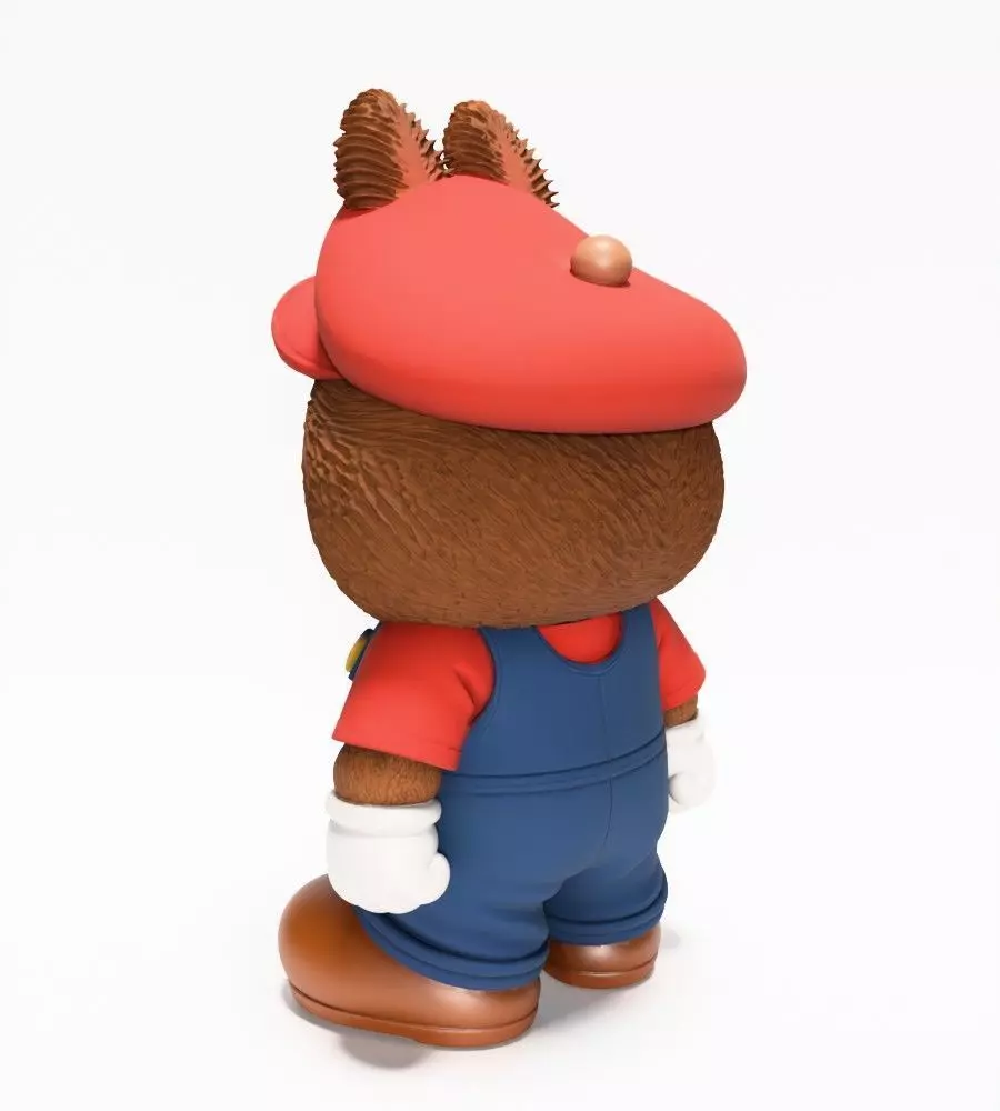 Mario Bros Labubu Pop Mart Kasing Lung toy 3D print model_9