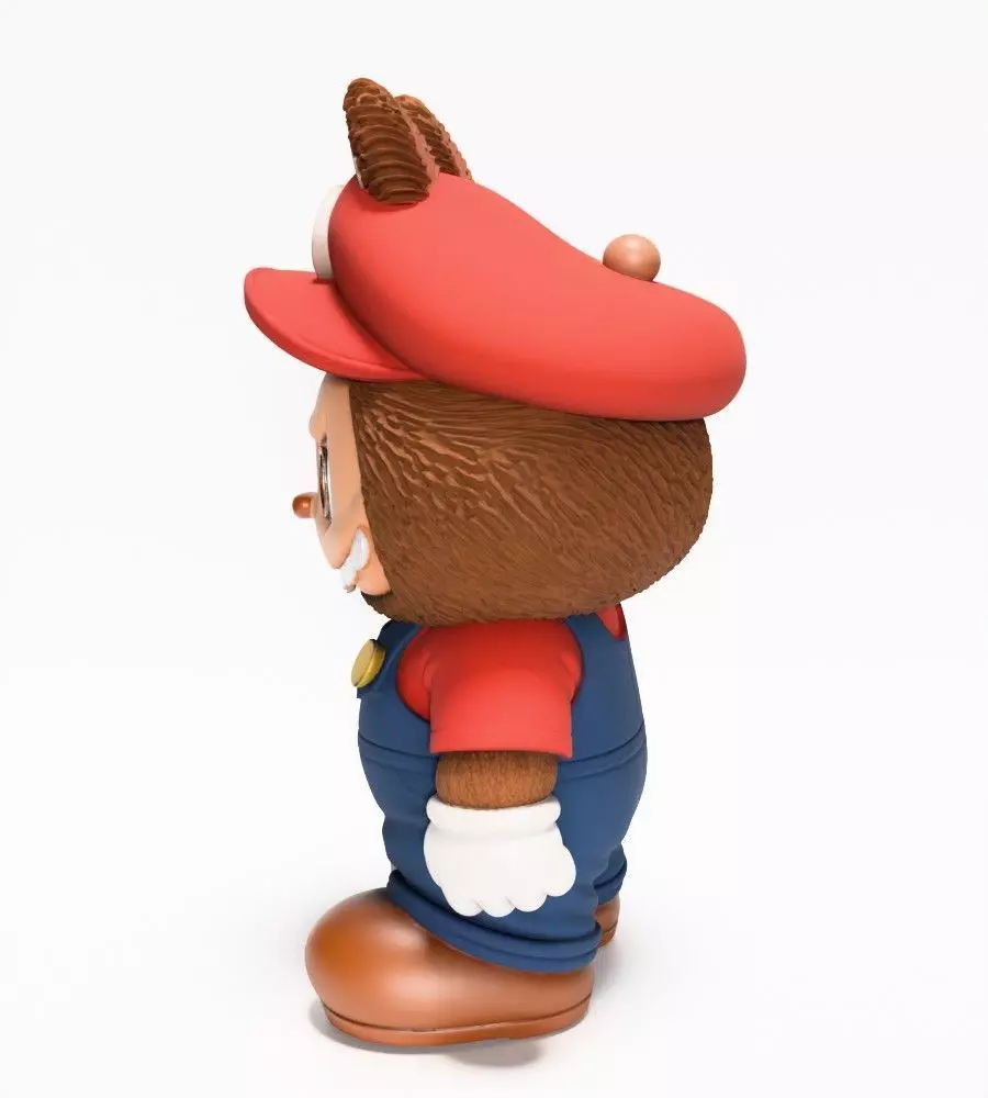Mario Bros Labubu Pop Mart Kasing Lung toy 3D print model_7