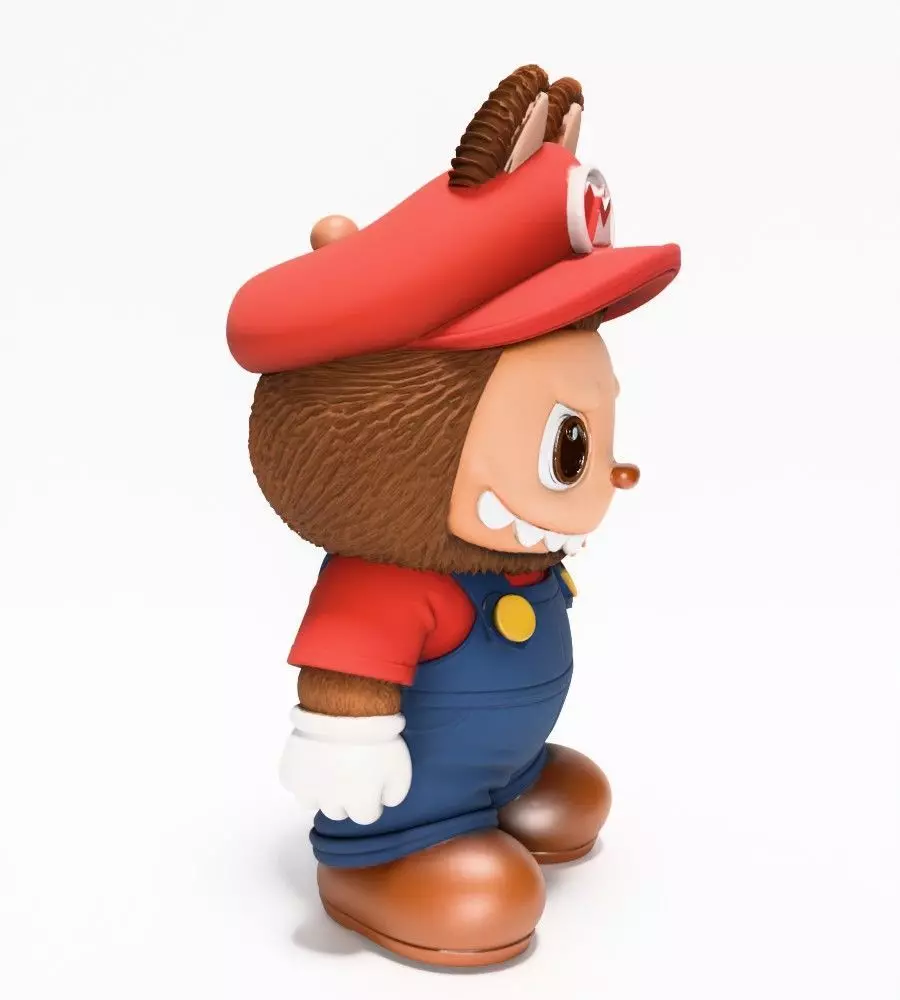 Mario Bros Labubu Pop Mart Kasing Lung toy 3D print model_18