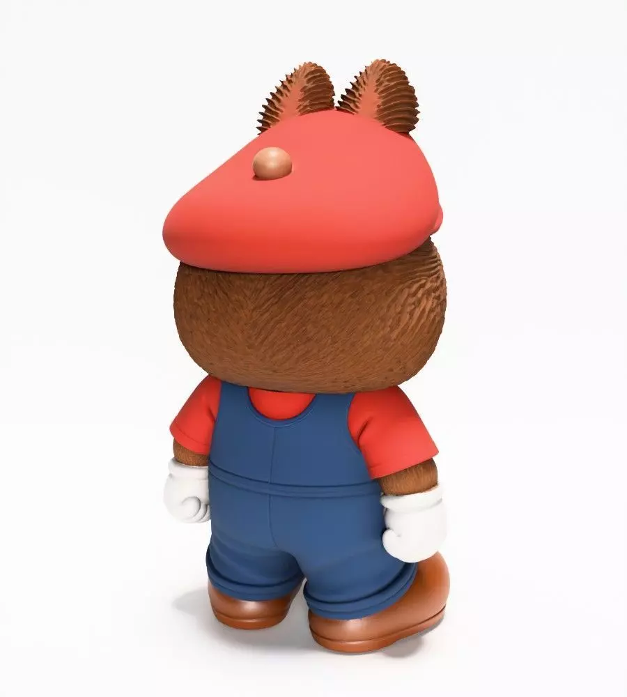 Mario Bros Labubu Pop Mart Kasing Lung toy 3D print model_13