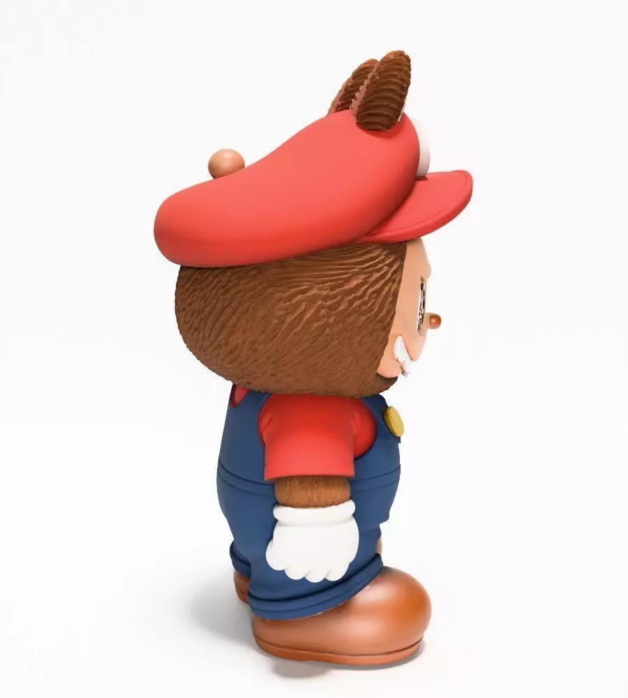 Mario Bros Labubu Pop Mart Kasing Lung toy 3D print model_16