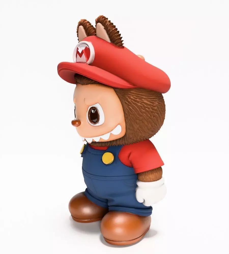 Mario Bros Labubu Pop Mart Kasing Lung toy 3D print model_4