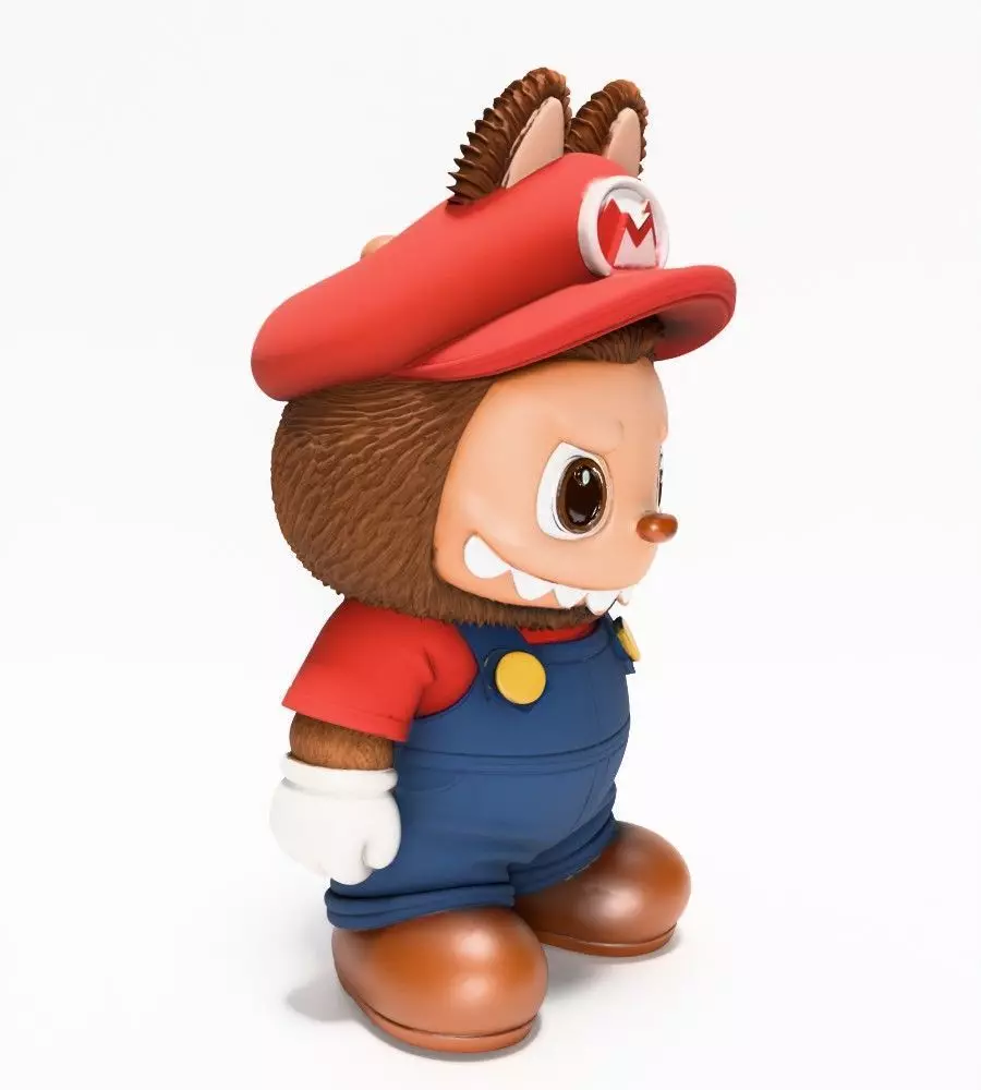 Mario Bros Labubu Pop Mart Kasing Lung toy 3D print model_19