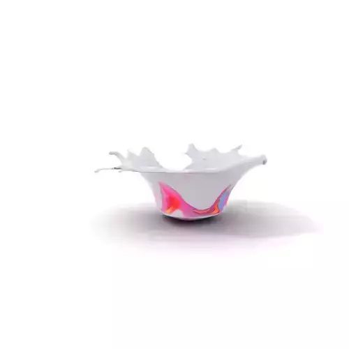 Iridescent Water Splash model pack Low-poly 3D model