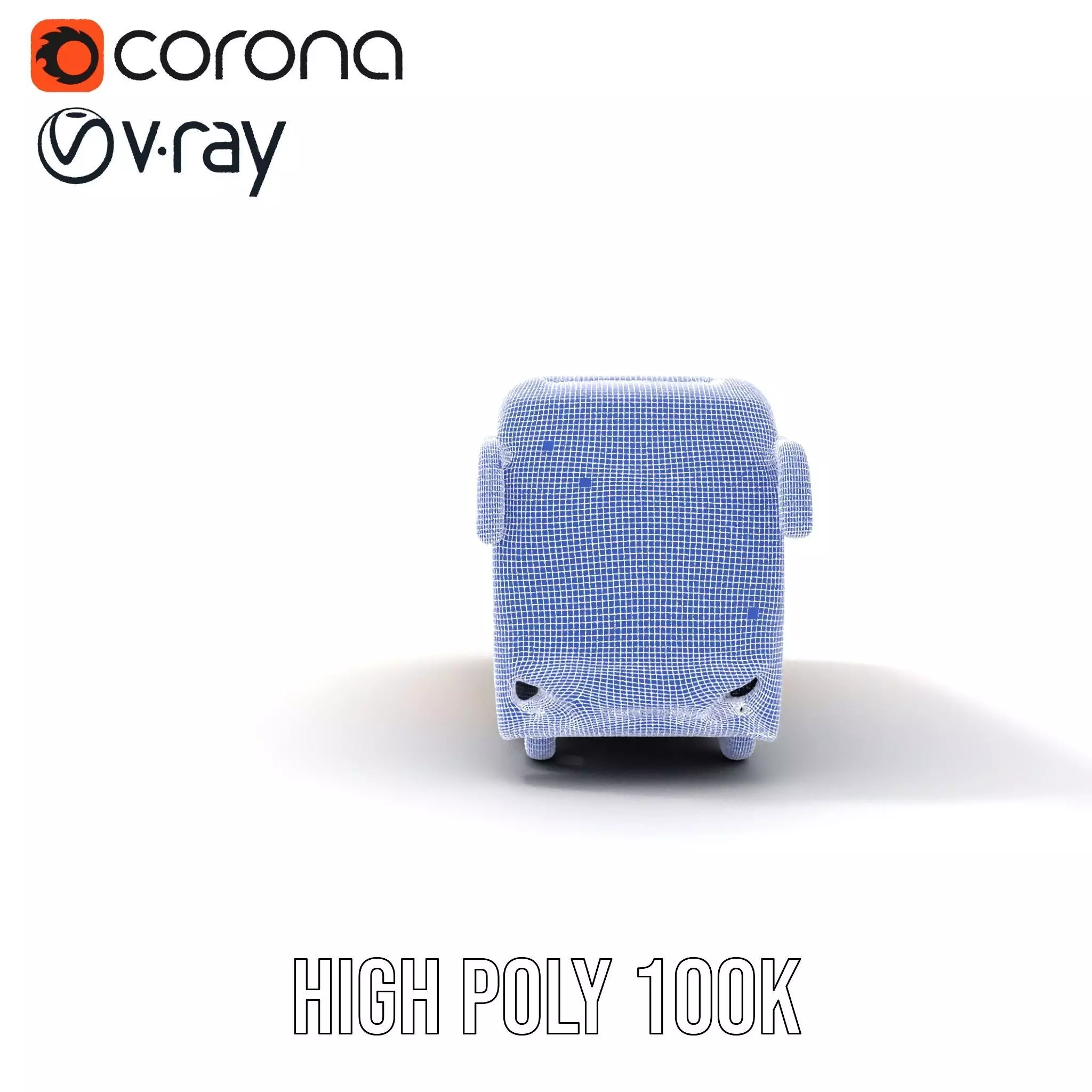 Golden Coach Bus model pack Low-poly 3D model_34