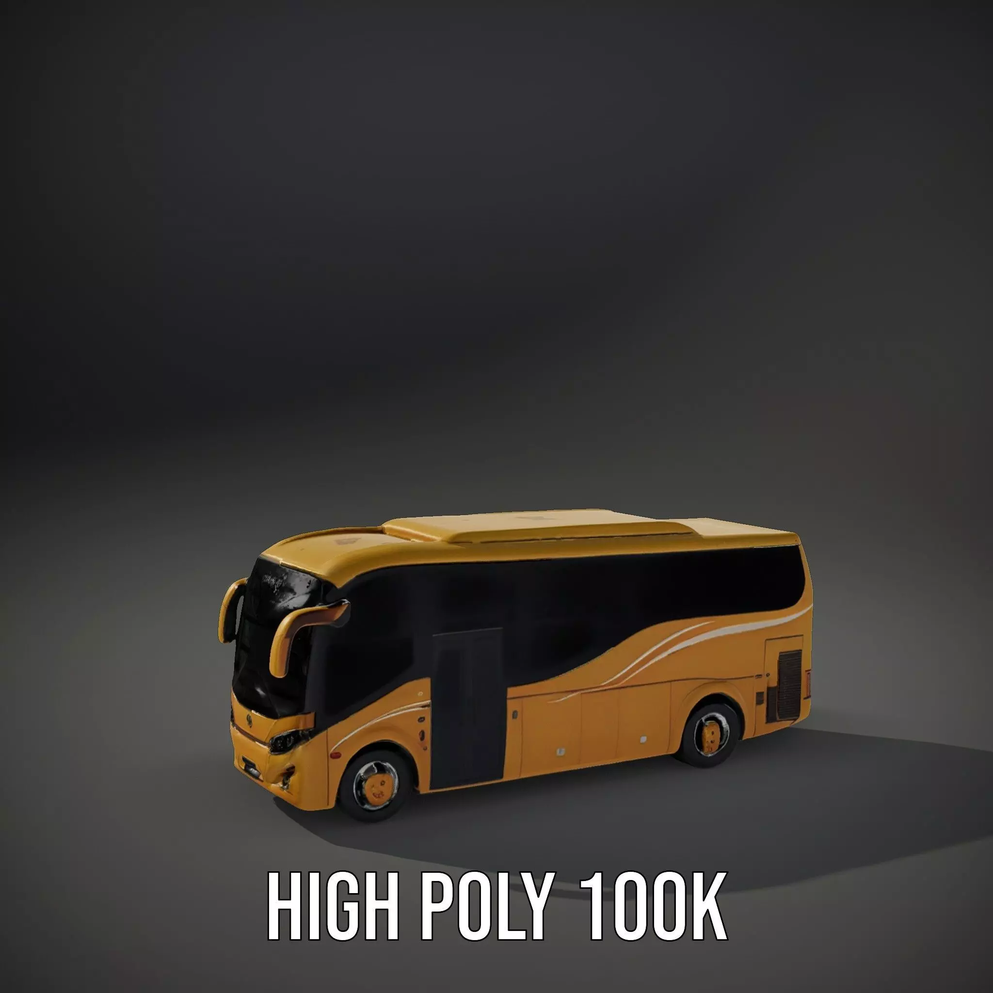 Golden Coach Bus model pack Low-poly 3D model_10