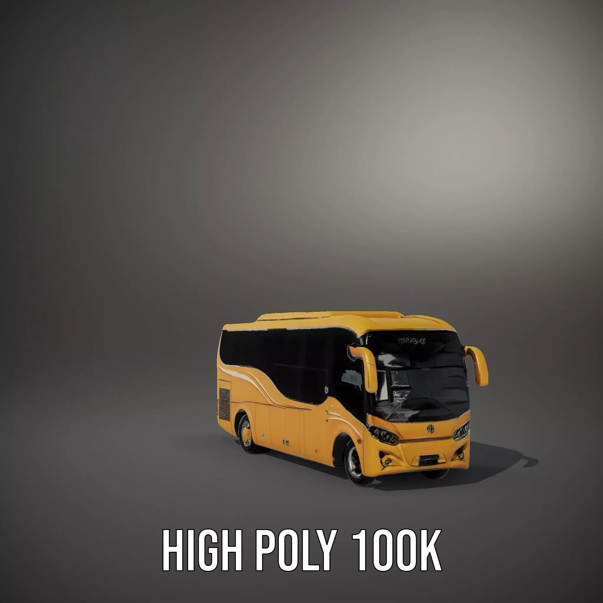 Golden Coach Bus model pack Low-poly 3D model_8