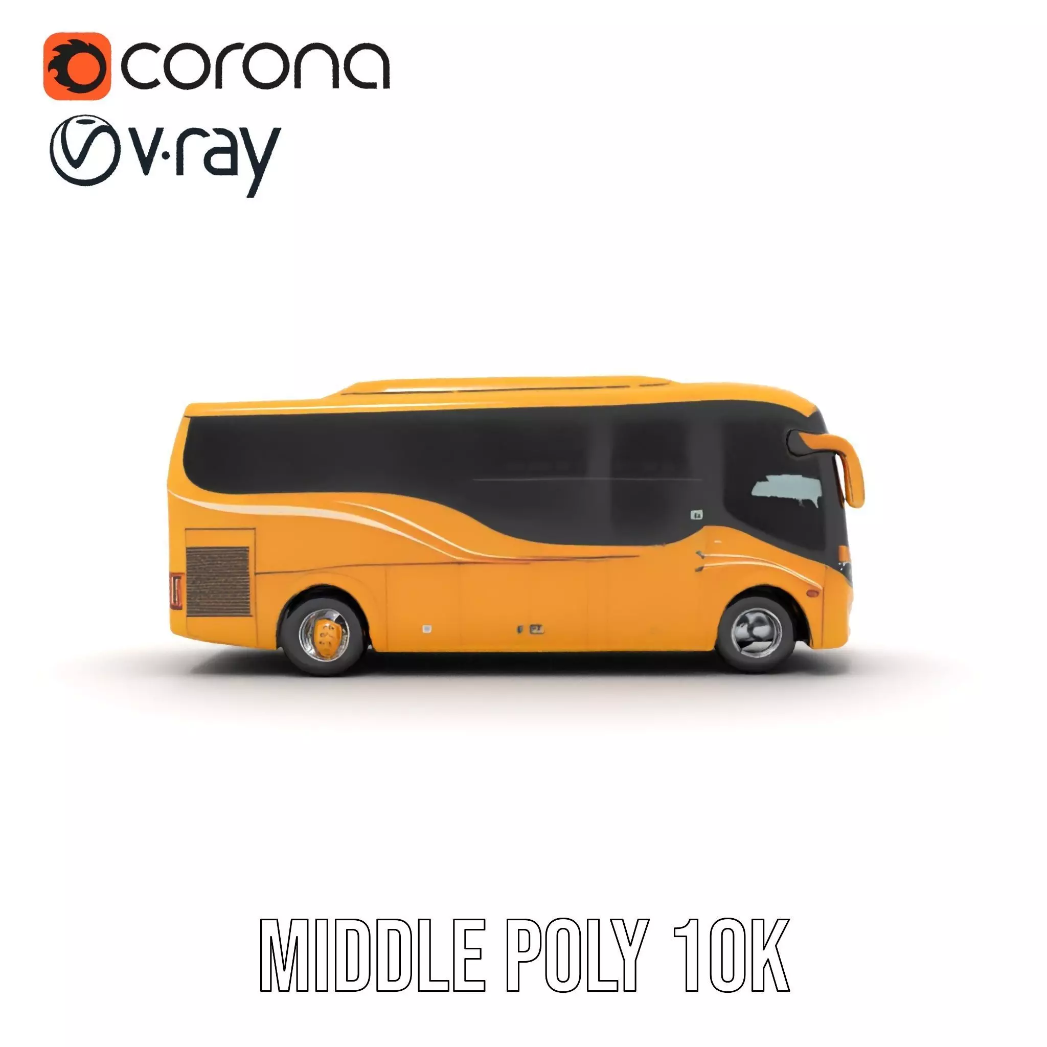 Golden Coach Bus model pack Low-poly 3D model_5