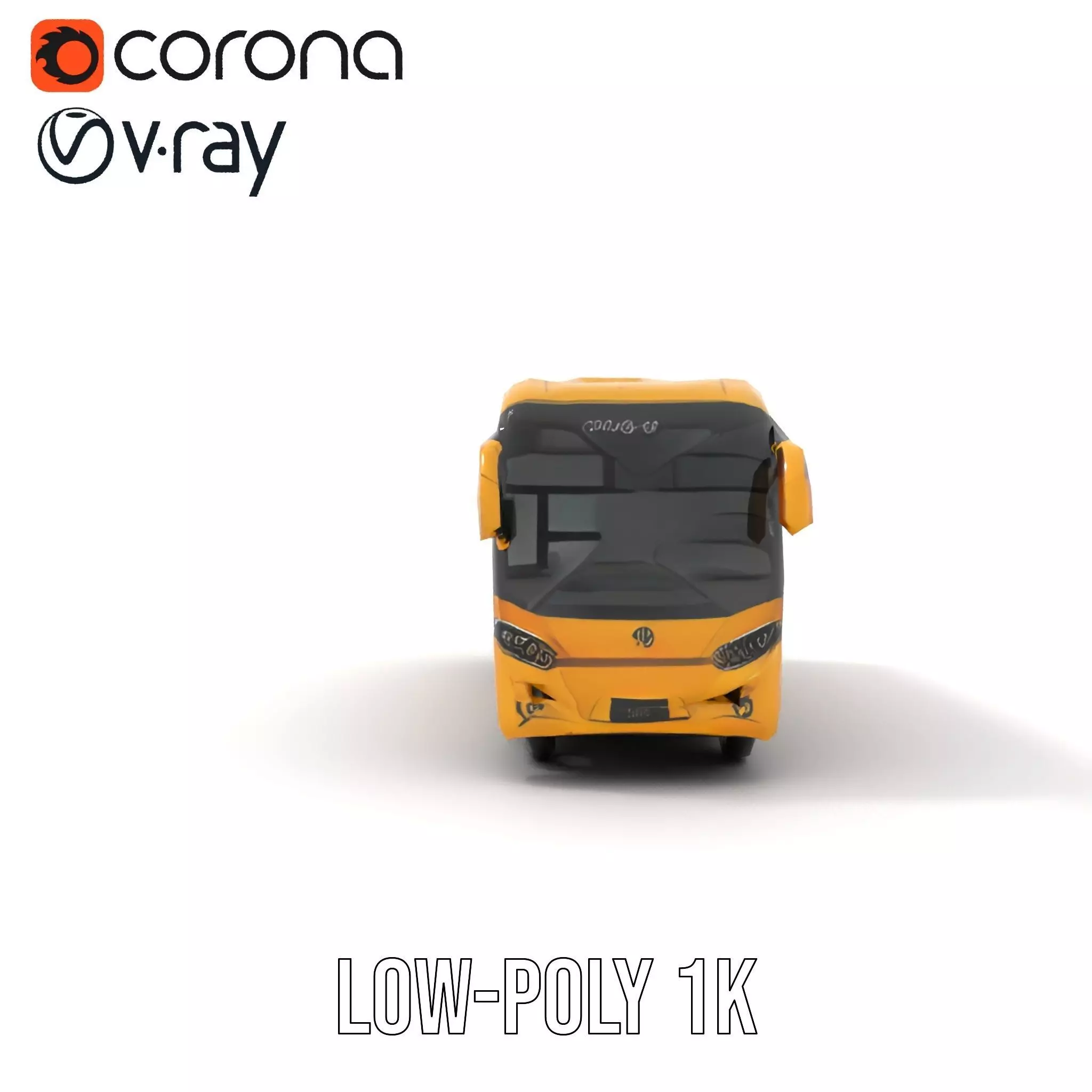 Golden Coach Bus model pack Low-poly 3D model_7