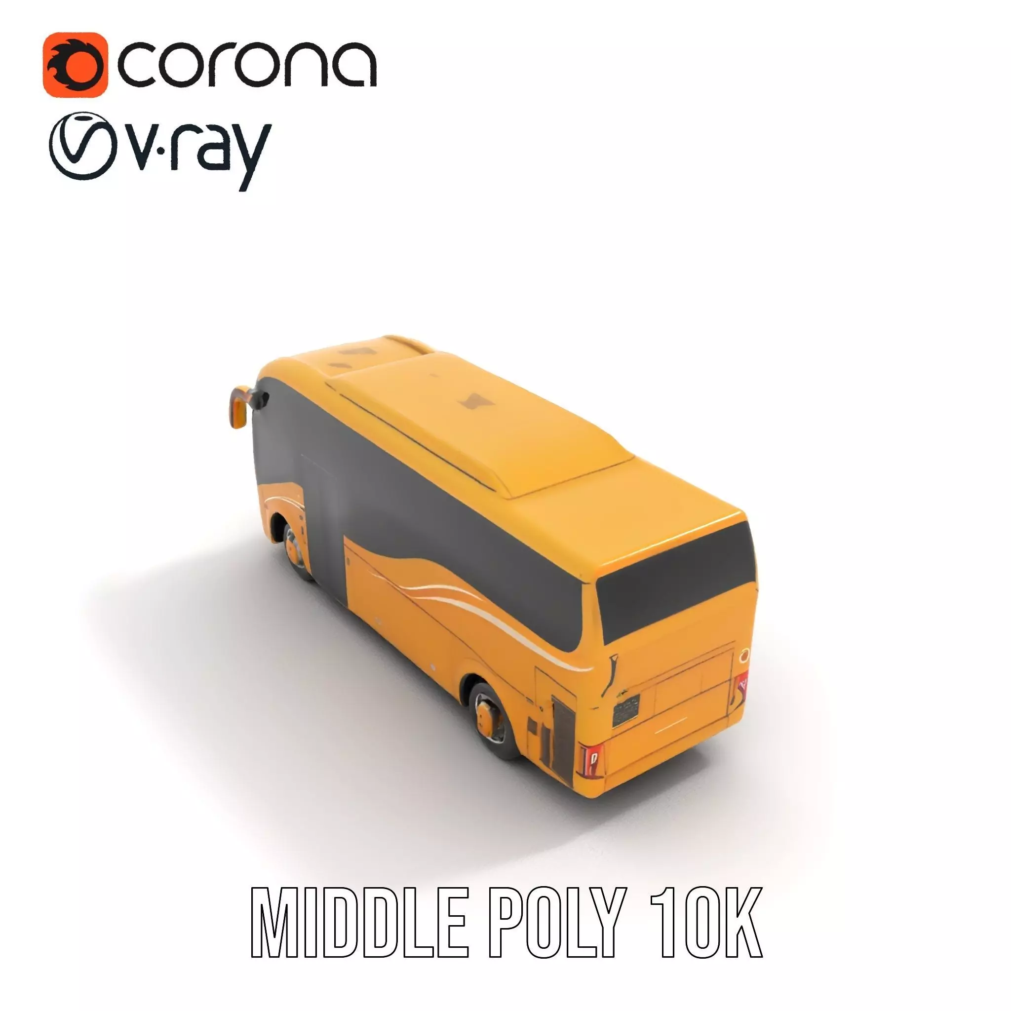 Golden Coach Bus model pack Low-poly 3D model_6