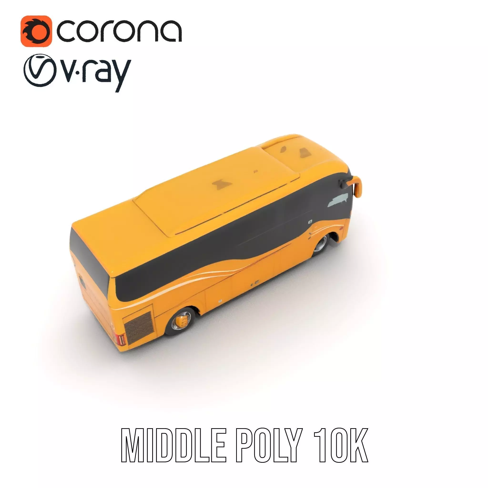 Golden Coach Bus model pack Low-poly 3D model_11