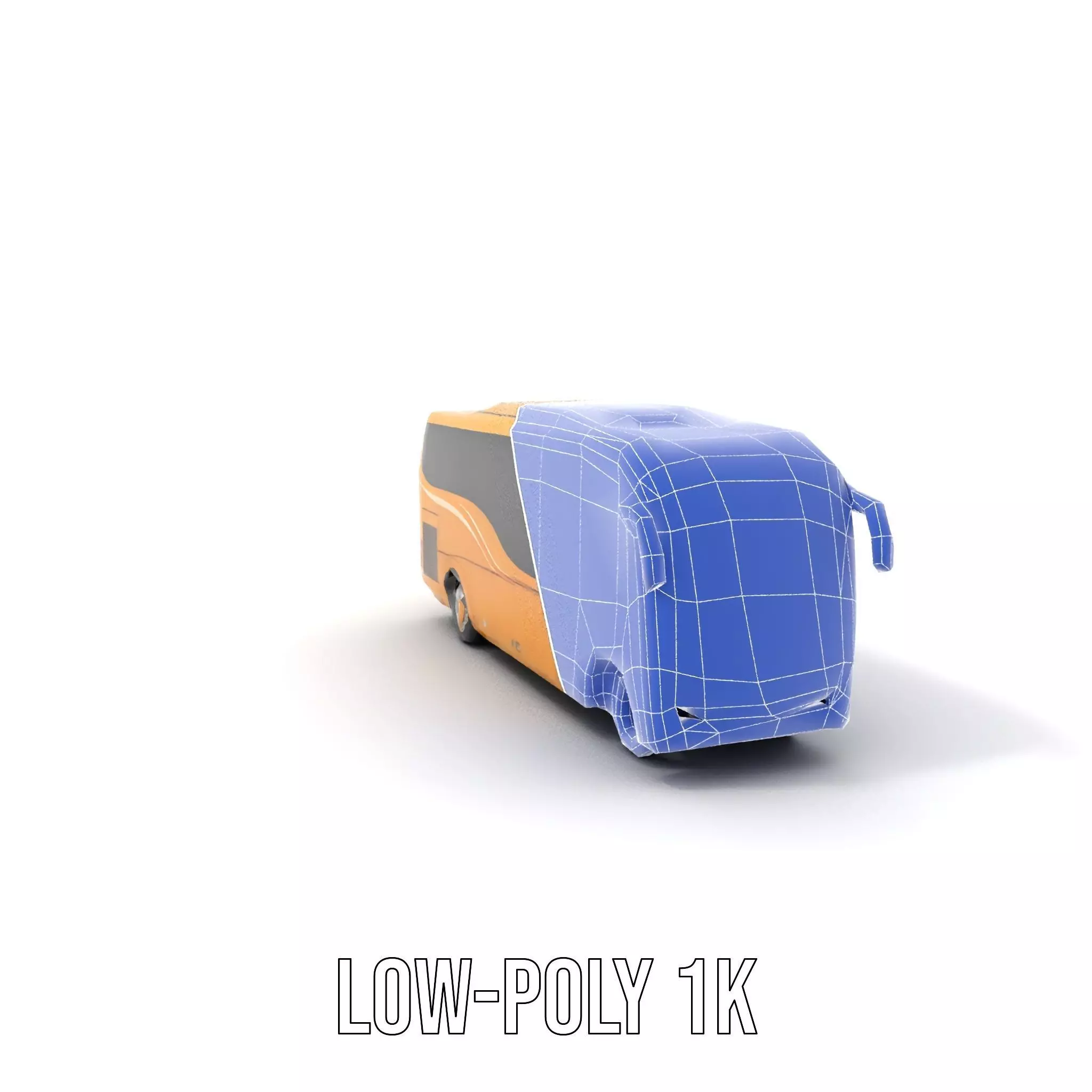 Golden Coach Bus model pack Low-poly 3D model_19
