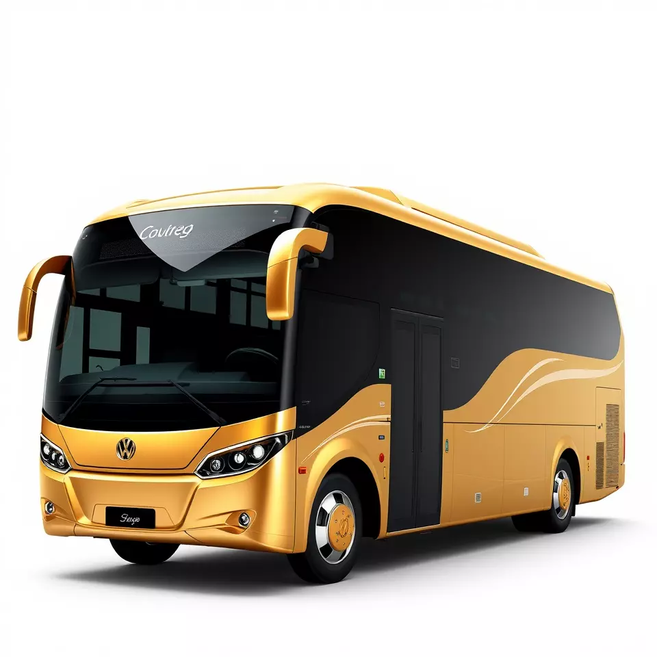 Golden Coach Bus model pack Low-poly 3D model_2