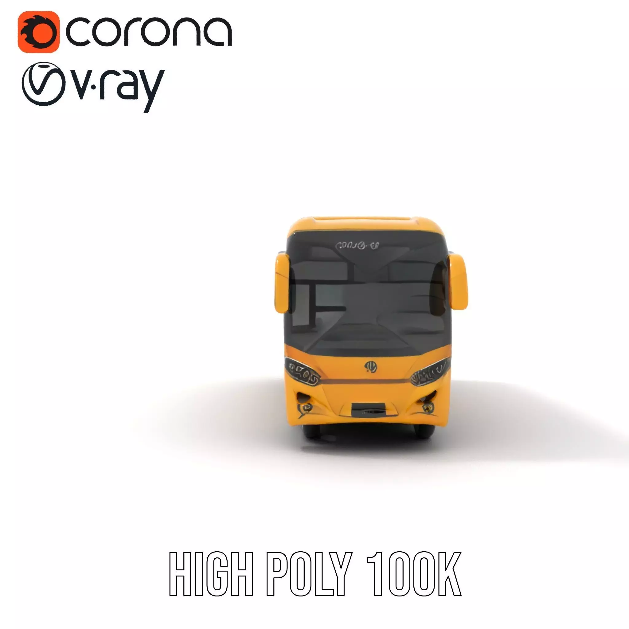 Golden Coach Bus model pack Low-poly 3D model_26