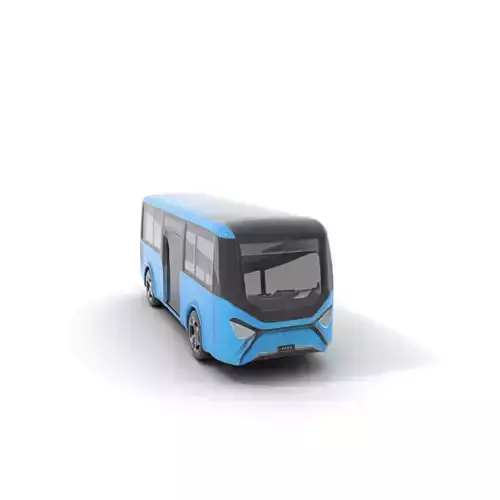 Sleek Blue Bus model pack Low-poly 3D model
