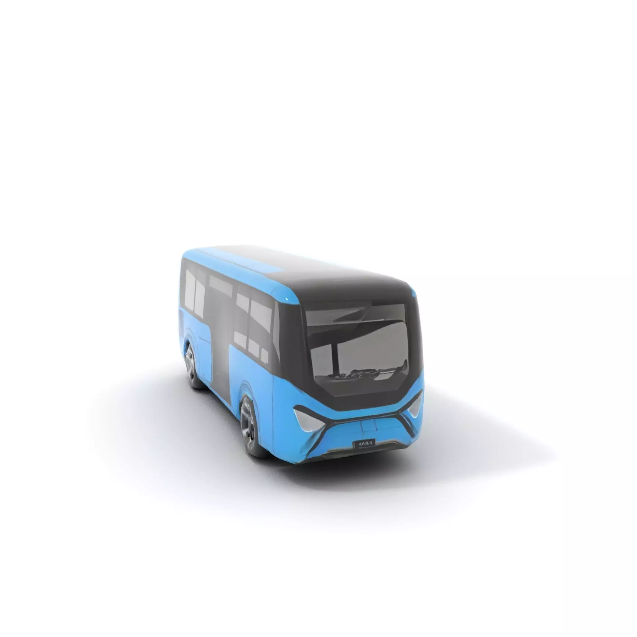 Sleek Blue Bus model pack Low-poly 3D model_7