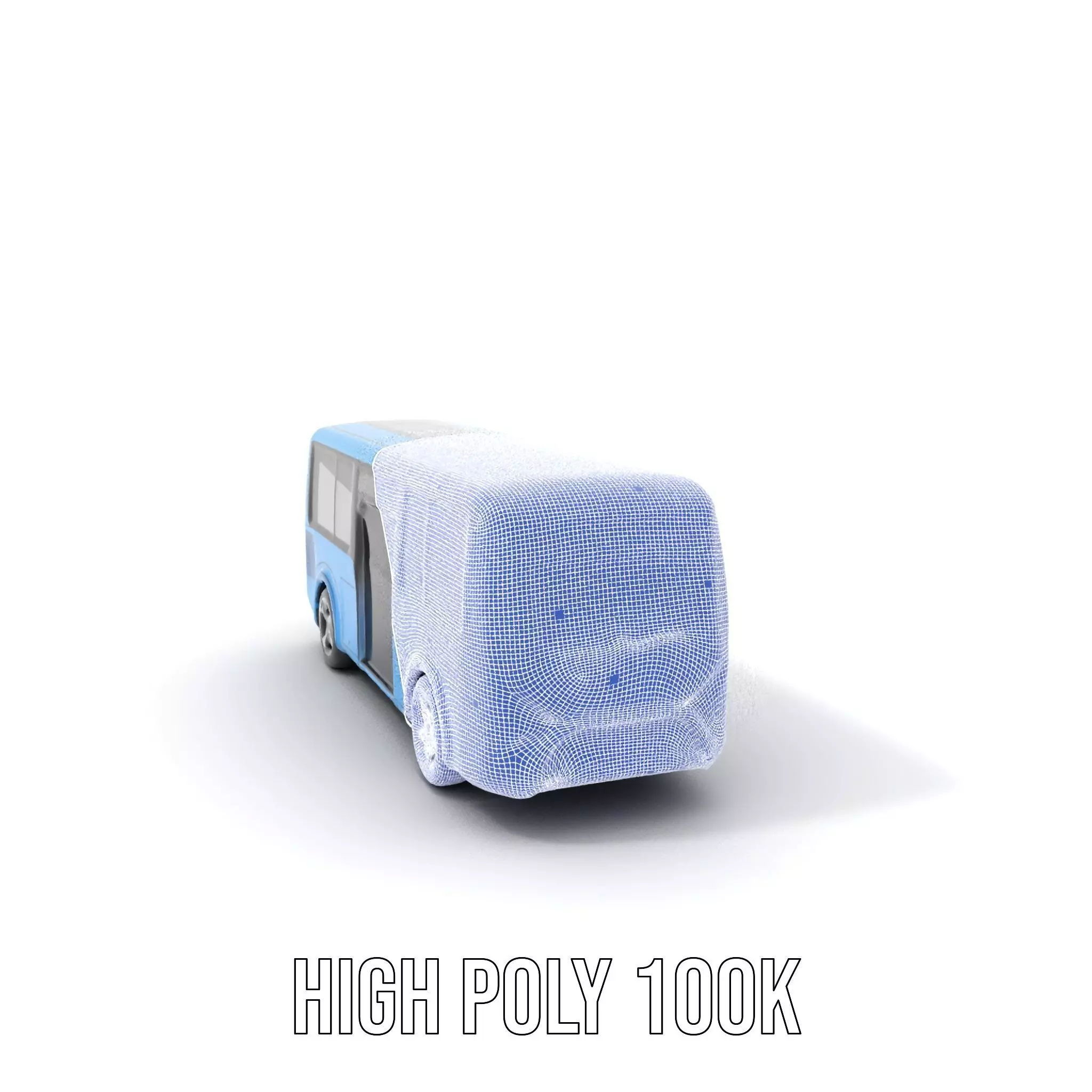 Sleek Blue Bus model pack Low-poly 3D model_4