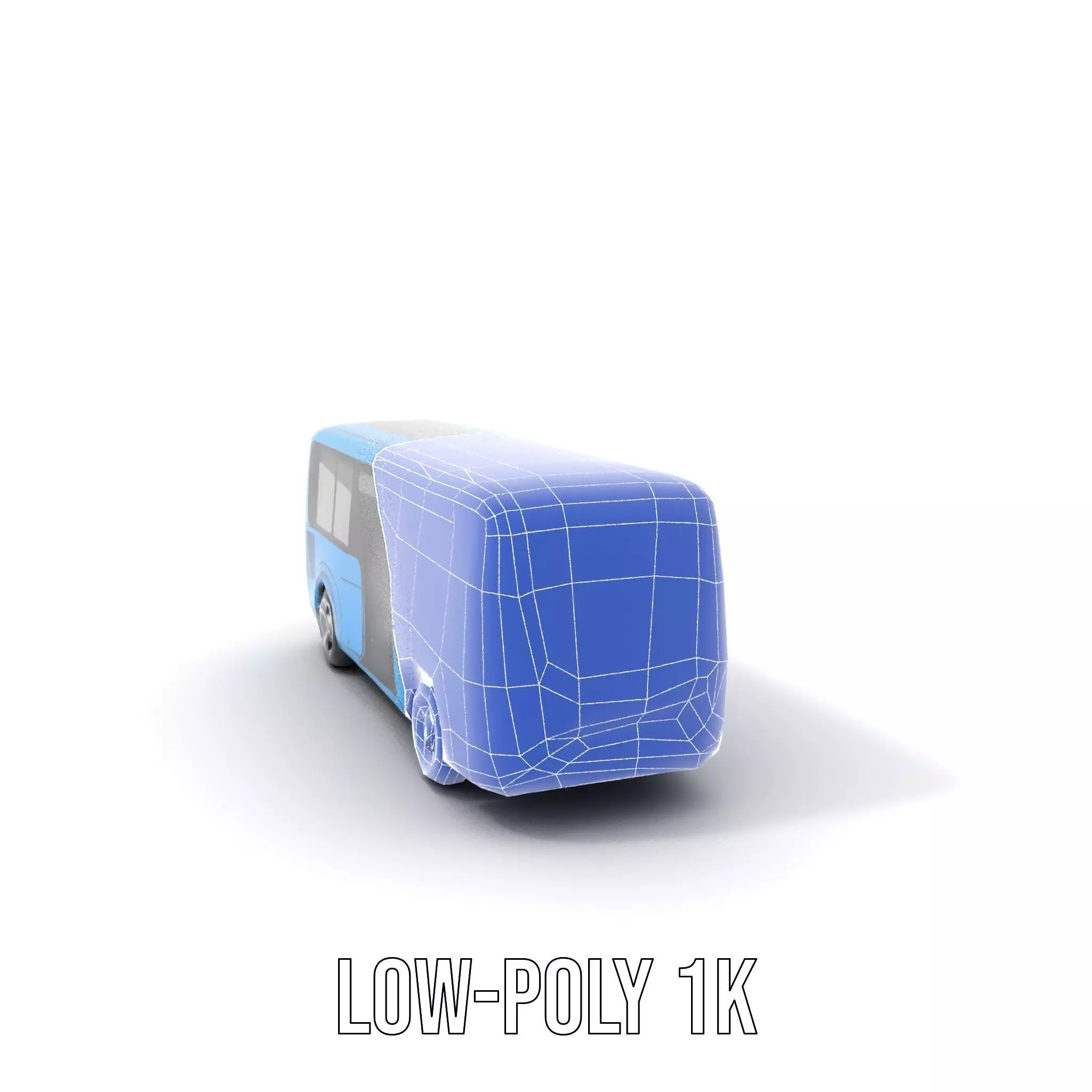 Sleek Blue Bus model pack Low-poly 3D model_12