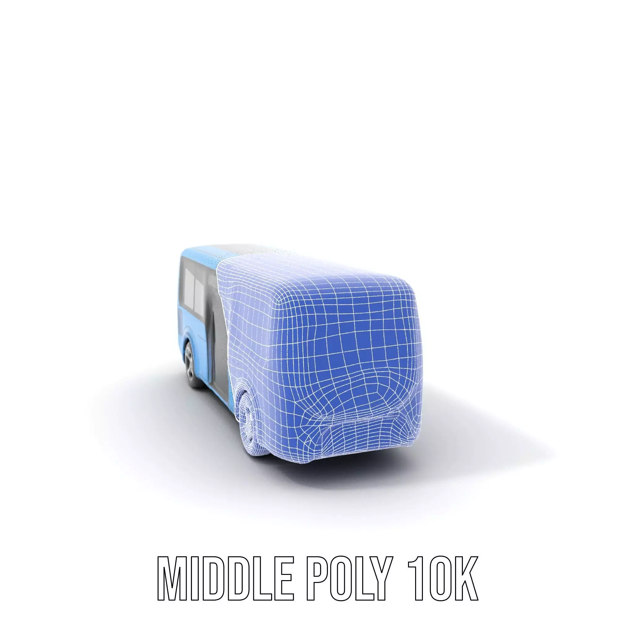 Sleek Blue Bus model pack Low-poly 3D model_5