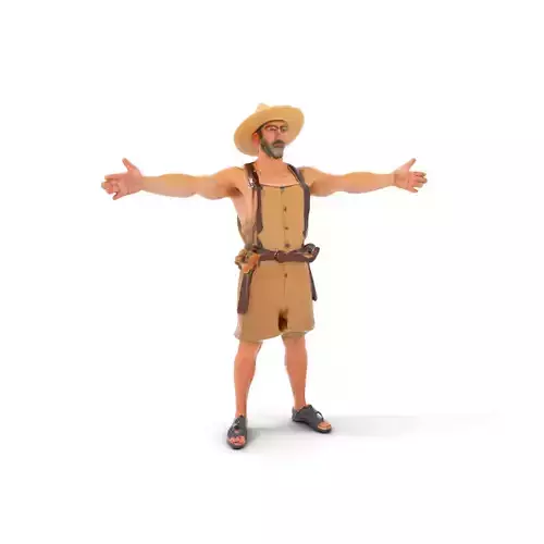 Rustic Farmer Attire model pack Low-poly 3D model