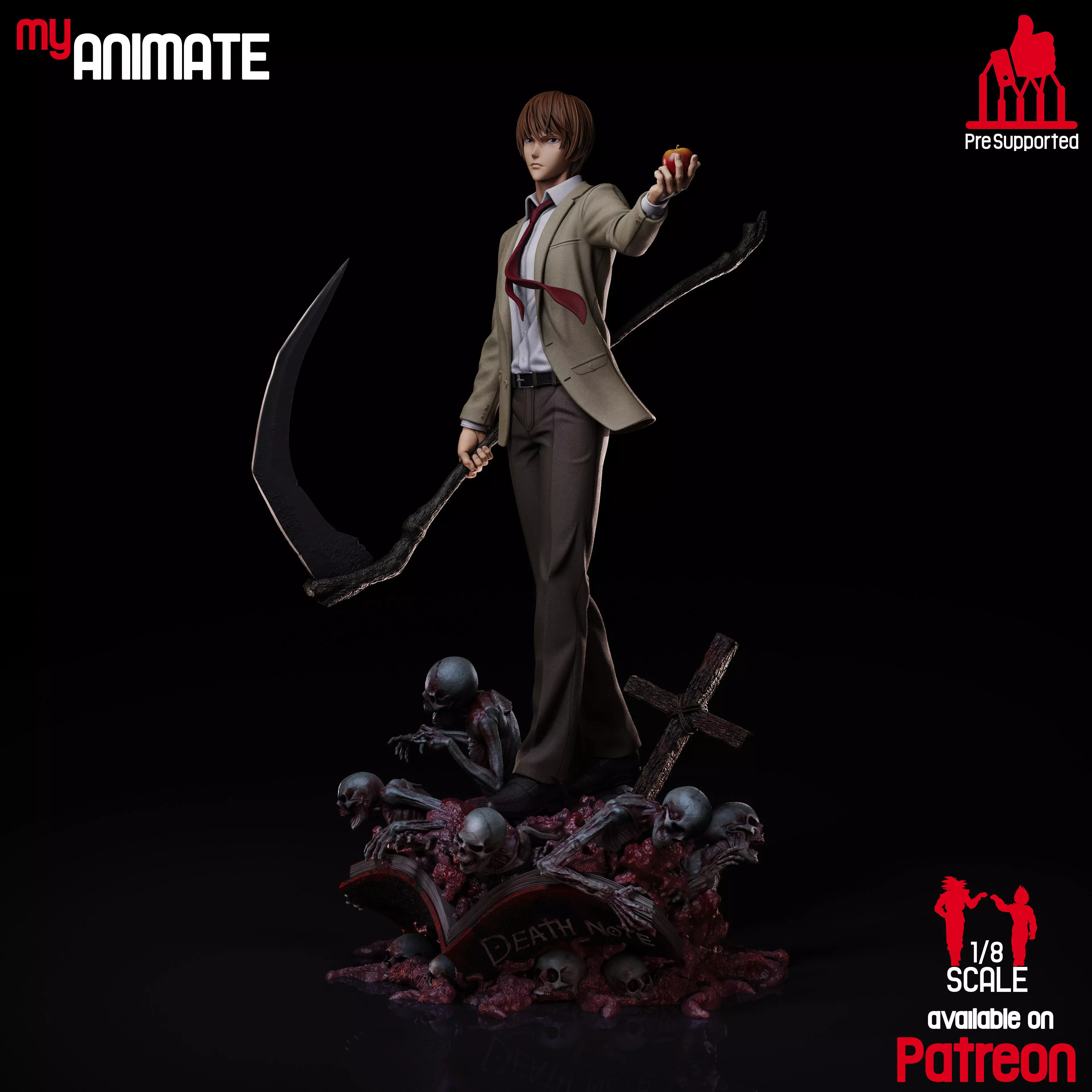 Light Yagami from DeathNote - STL for 3D Printing 3D print model_1