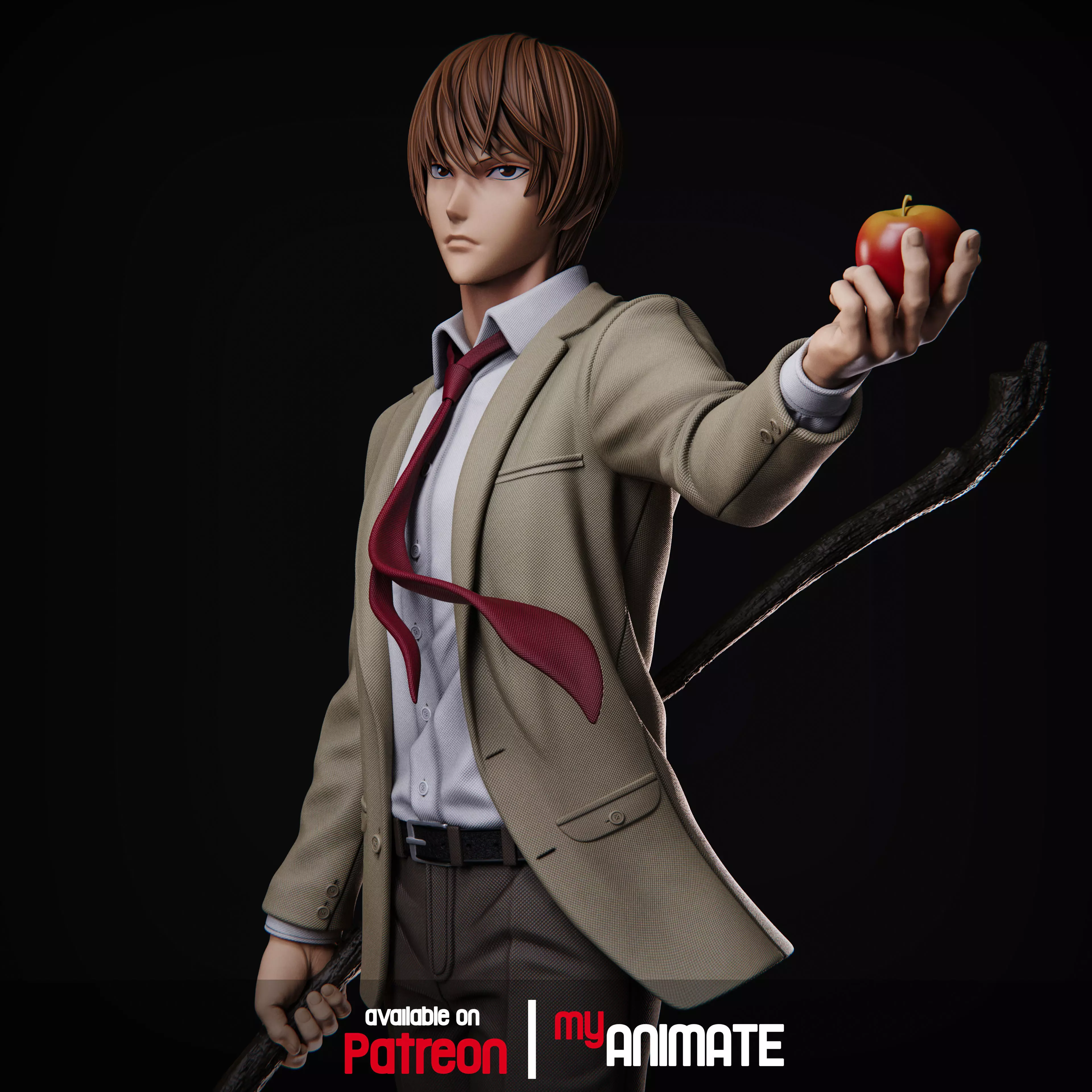 Light Yagami from DeathNote - STL for 3D Printing 3D print model_0