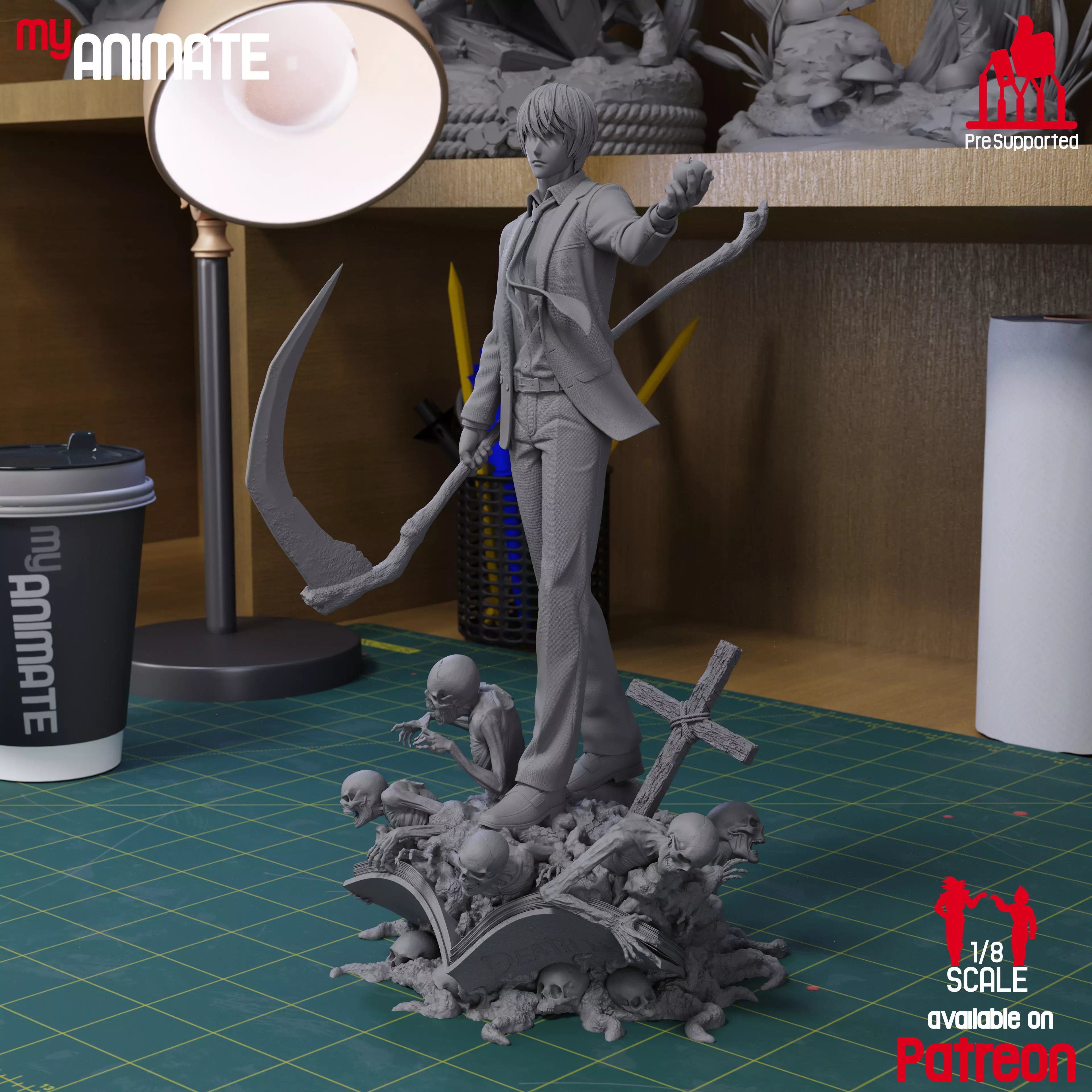 Light Yagami from DeathNote - STL for 3D Printing 3D print model_6