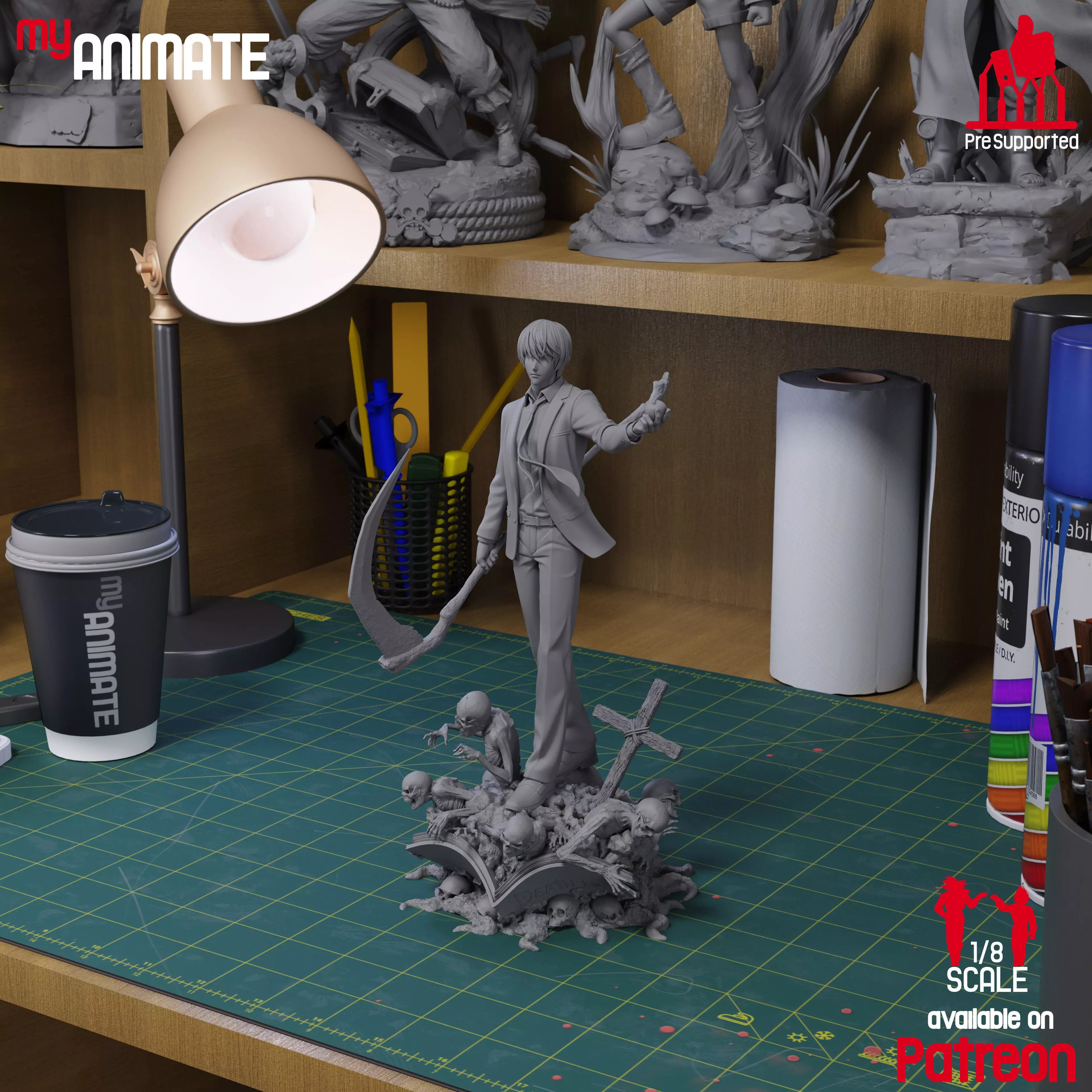 Light Yagami from DeathNote - STL for 3D Printing 3D print model_9