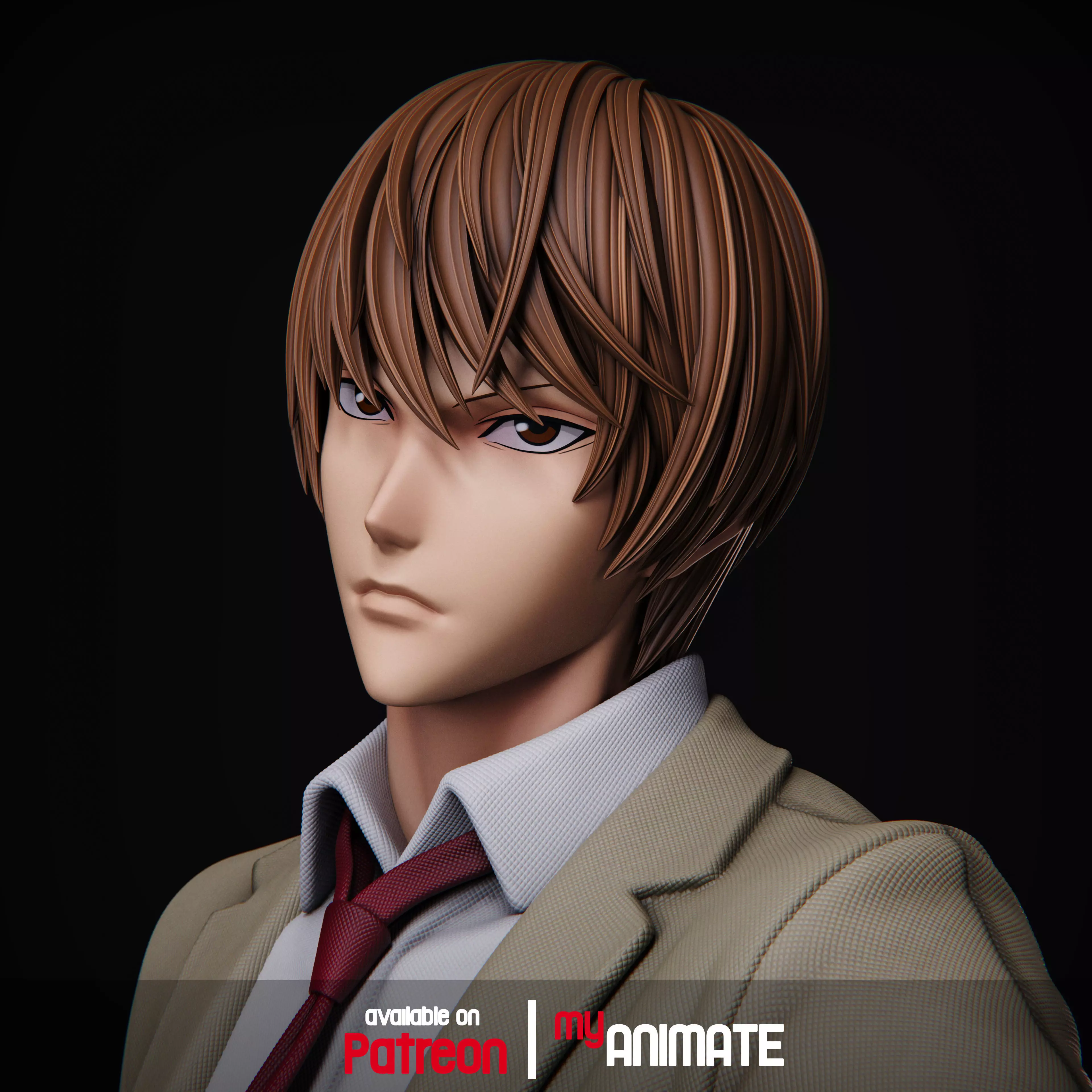 Light Yagami from DeathNote - STL for 3D Printing 3D print model_2