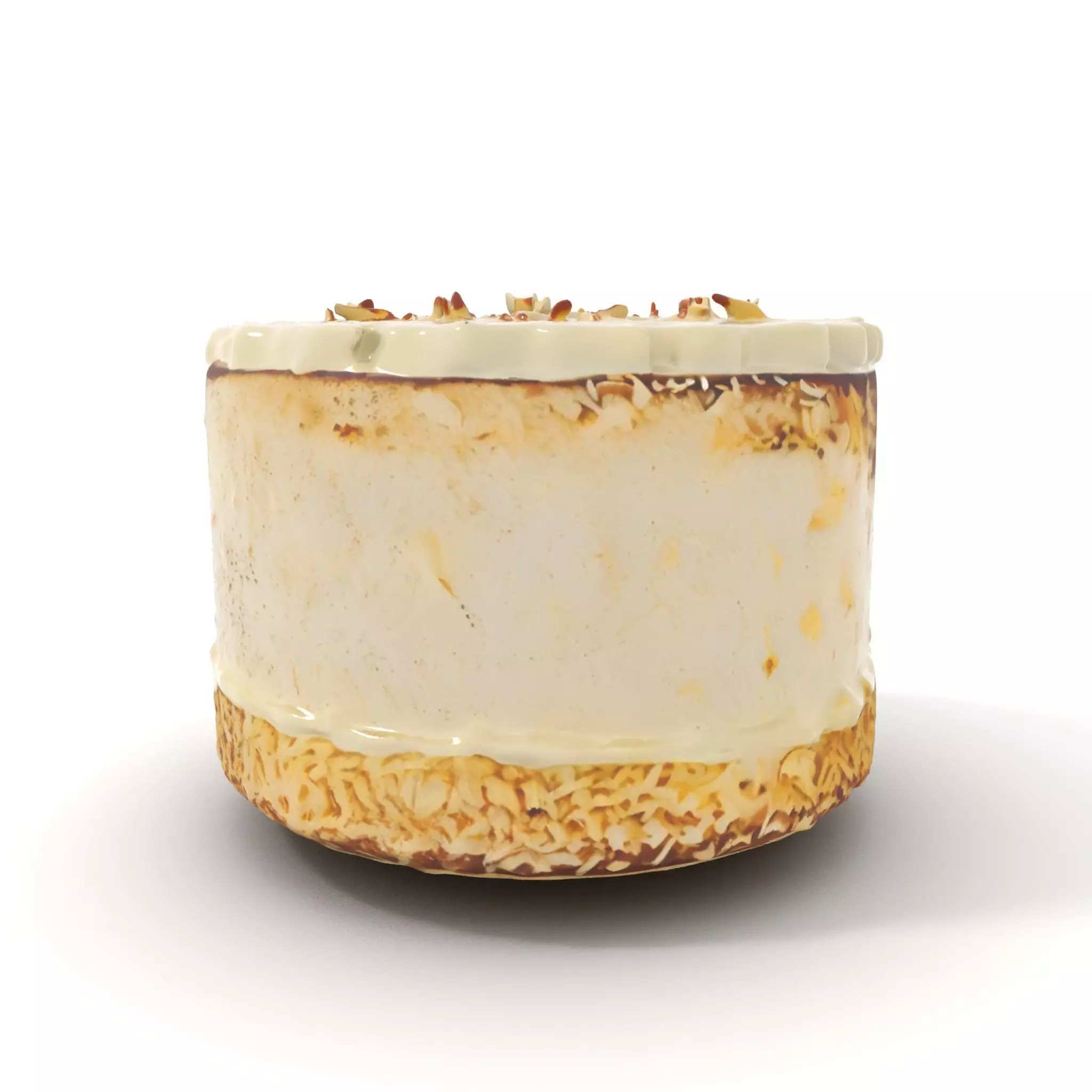 Coconut Vanilla Cake model pack Low-poly 3D model_0