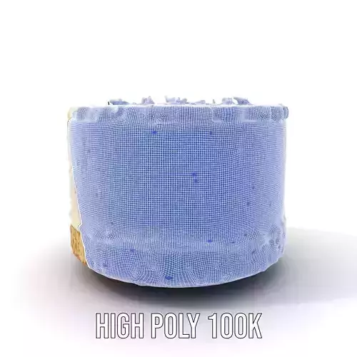 Coconut Vanilla Cake model pack Low-poly 3D model 4