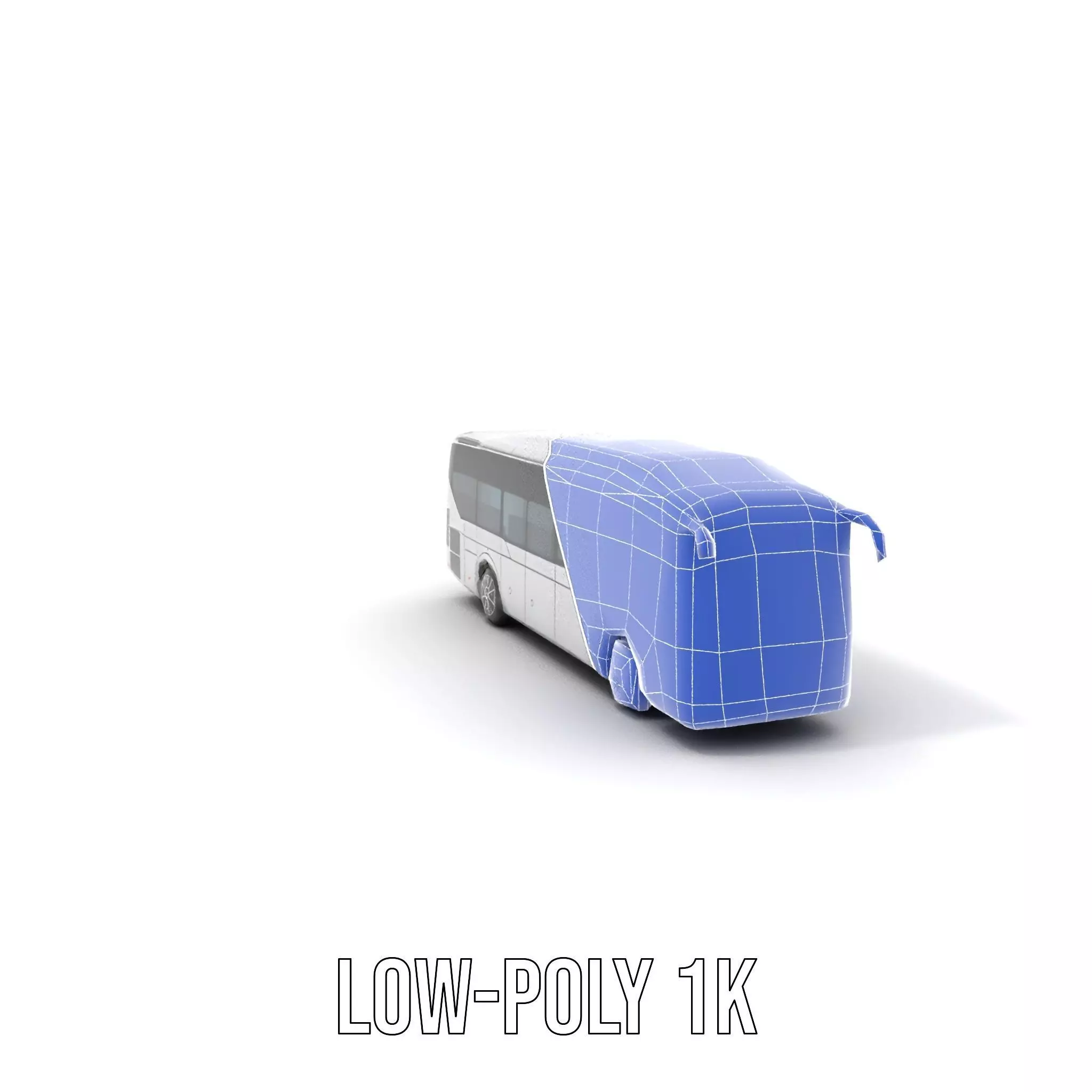 Modern Silver Bus model pack Low-poly 3D model_17
