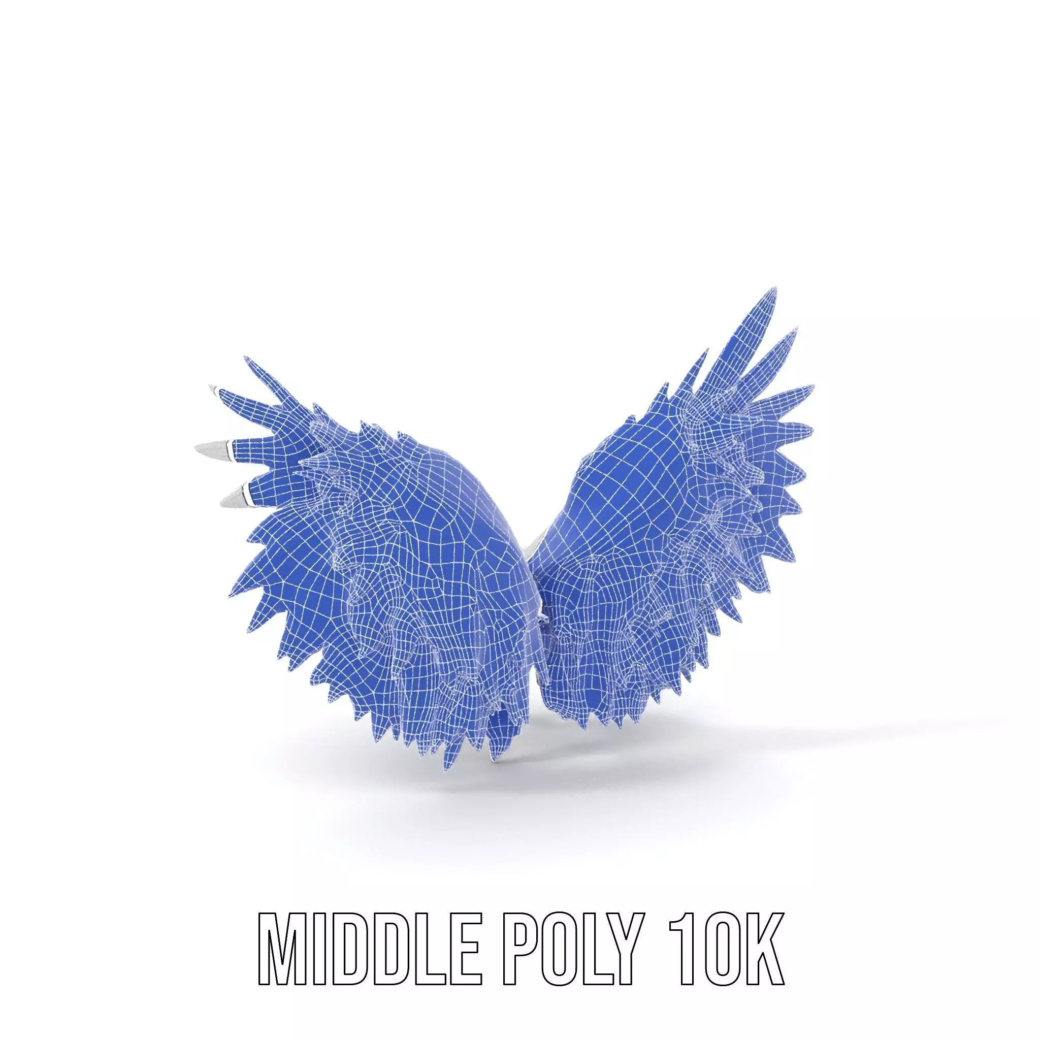 Elegant White Angel Wings model pack Low-poly 3D model_18