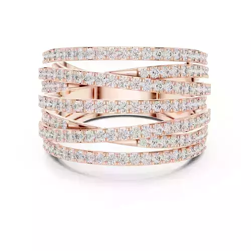 14mm Wide Round Cut Diamond Wedding Band 3DM STL Video 3D print model