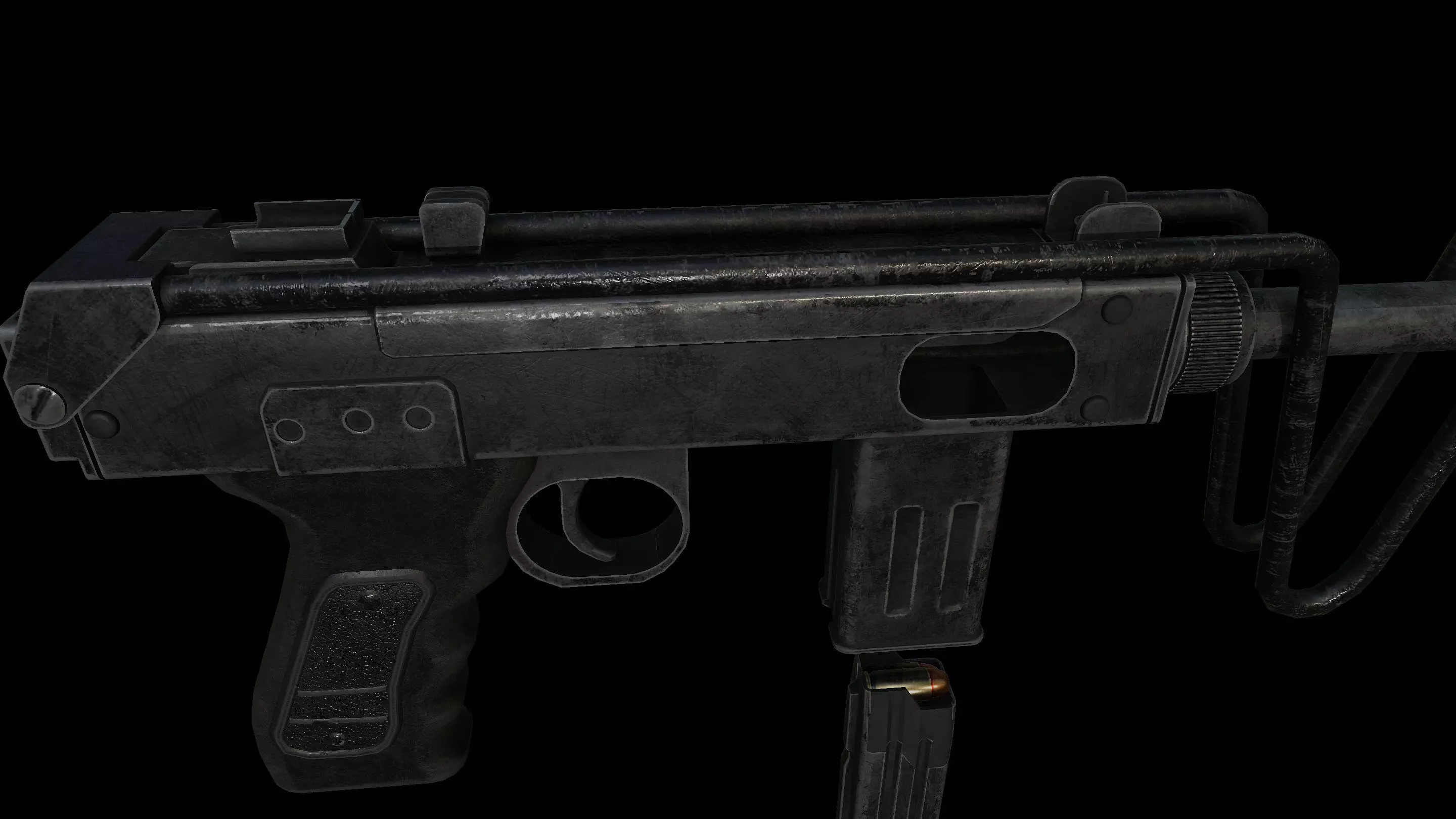 K6-92 Machine Pistol Low-poly 3D model_9