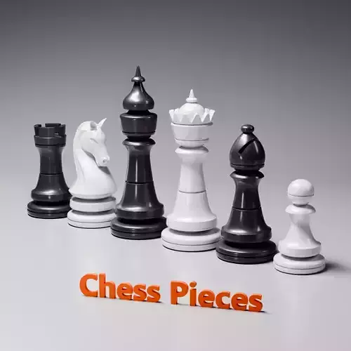 Modern Regal Chess Pieces Set