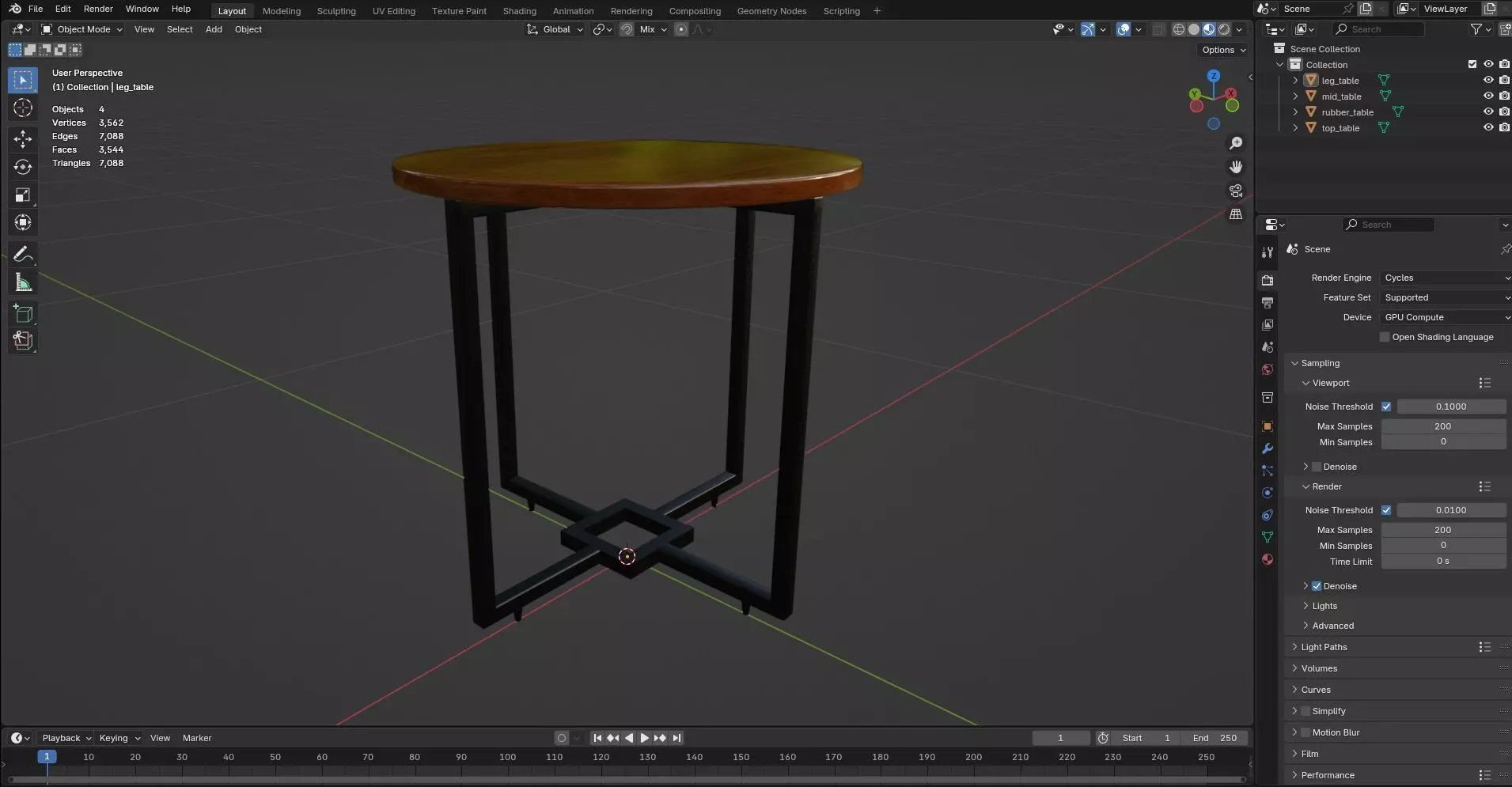 Round Table CG7 3D model_8