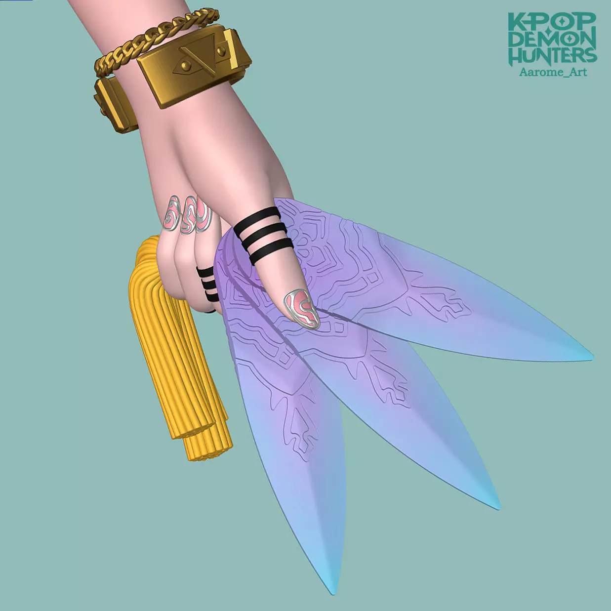 Zoey KPop Demon Hunters 3D print model_17