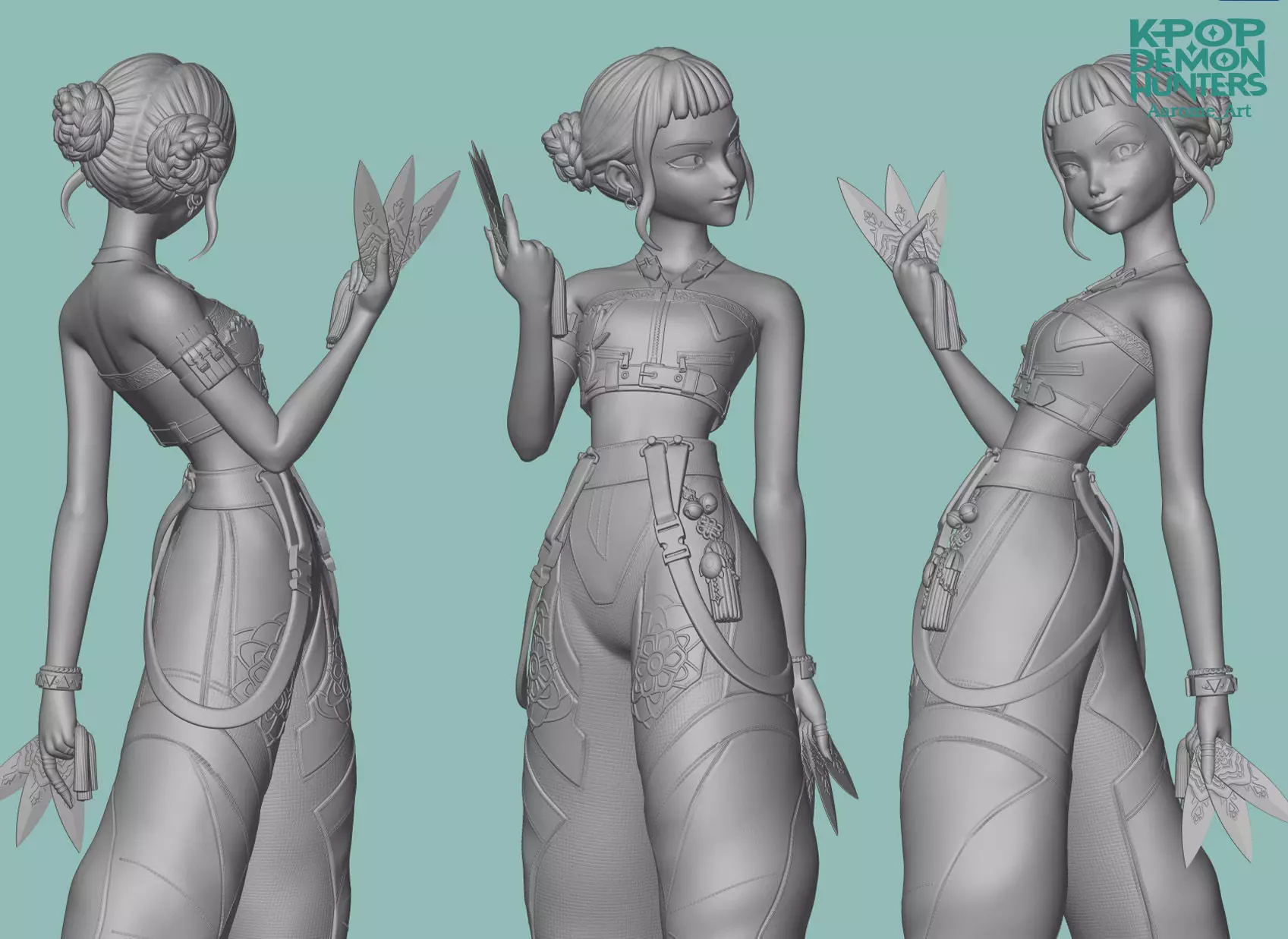 Zoey KPop Demon Hunters 3D print model_12