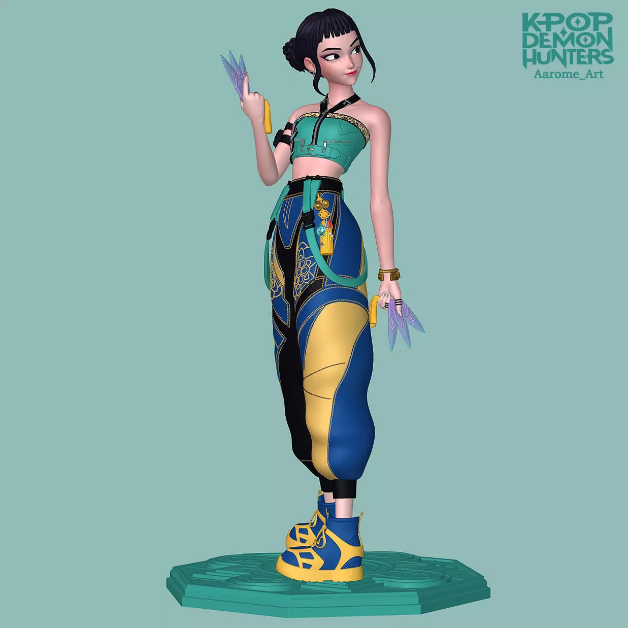 Zoey KPop Demon Hunters 3D print model_10