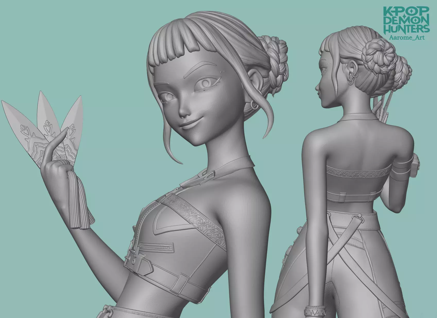 Zoey KPop Demon Hunters 3D print model_14