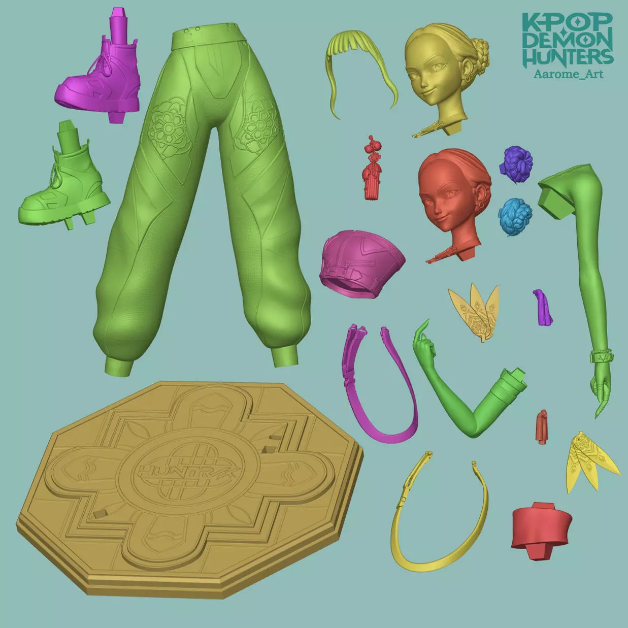 Zoey KPop Demon Hunters 3D print model_19