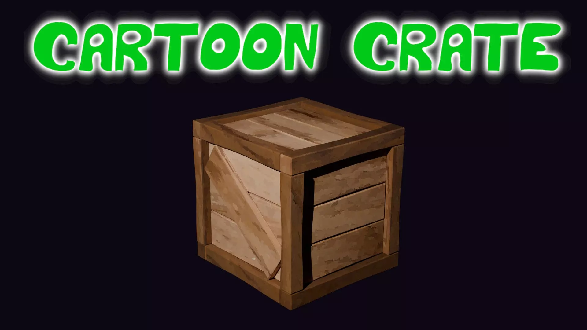 Cartoon Crate Free low-poly 3D model