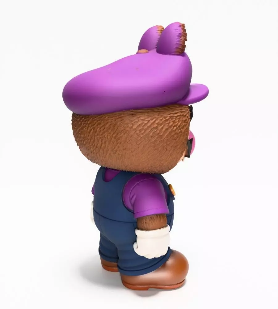 Waluigi Labubu Pop Mart Kasing Lung toy 3D print model_15