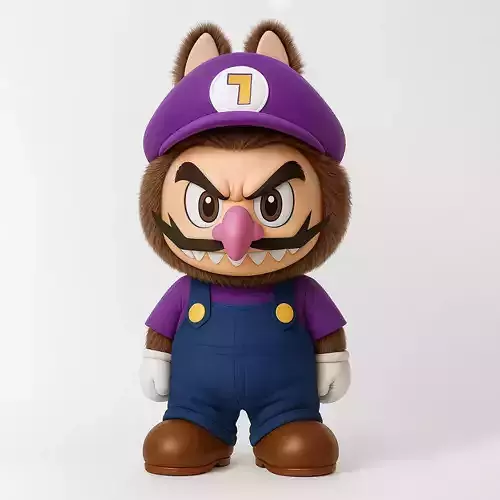 Waluigi Labubu Pop Mart Kasing Lung toy