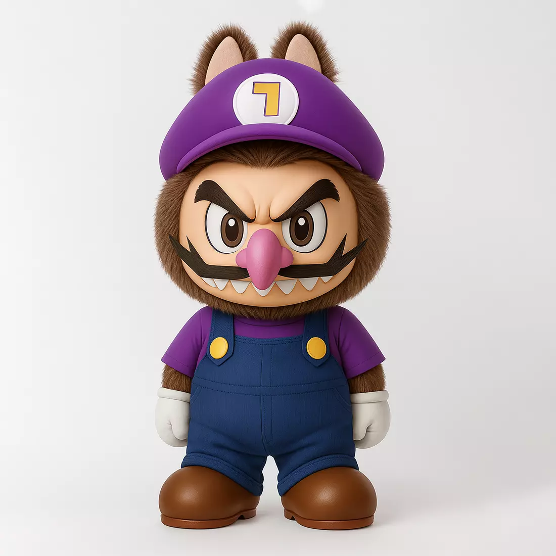 Waluigi Labubu Pop Mart Kasing Lung toy 3D print model_0